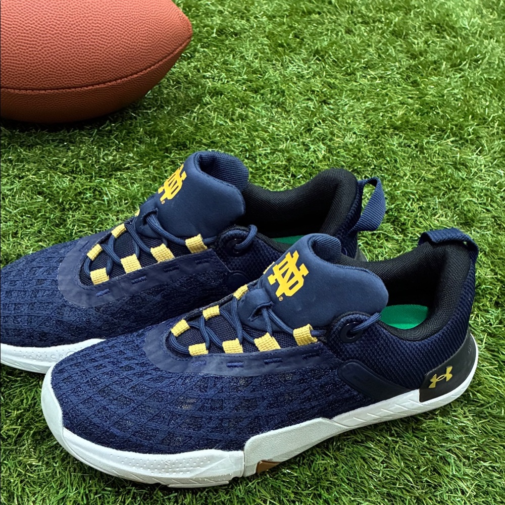 Under Armour Navy and Yellow Athletic Shoes